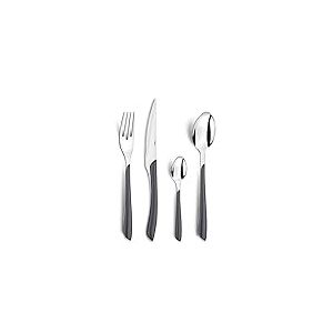 AMEFA - Ménagère 16 couverts de table pour 4 personnes - Eclat - Acier inoxydable 18/0, Finition Brillante - Gris