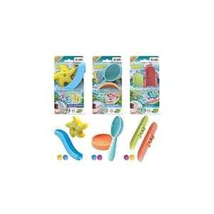 INKEE Toys Set | Set de Jouets de Bain avec Toboggan Aquatique, Pataugeoire, Étoile de mer, Epuisette - Jouet Bain Enfant avec Ventouse , Jouet d’Eau interactif