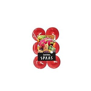Spaas 10x12 Bougies Chauffe-Plat parfumées en sachets Plats Cire de Paraffine Tasse Aluminium True Red D 39mm x H 16mm