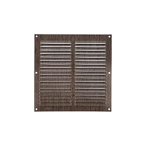 Amig - Grille de ventilation carrée en Aluminium | Grilles d'aération pour sortie d'air | Idéal pour plafond de cuisine et de salle de bain | Dimensions : 200 x 200 mm | Couleur: Wengue