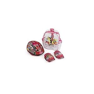 Miraculous - Set de Protection Enfants - Casque (Taille Enfant) + Genouillères + Coudières + Sac à Dos PVC - Ladybug - Chat Noir - Dès 3 Ans - OMIR004-2
