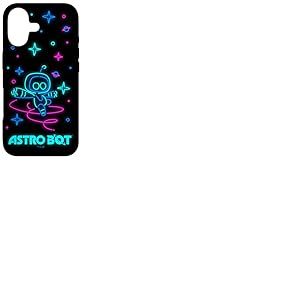 Astro Bot Neon Style Stars and Planets Video Game Coque pour iPhone 17