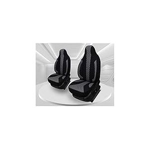 BREMER SITZBEZÜGE Housses de siège sur Mesure pour sièges Auto compatibles avec Ford Transit 7 2014 conducteur et Passager FB : PL407 (Noir/Gris)