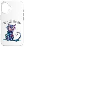 We're All Mad Here Cheshire Cat Alice Wonderland Book Boys Coque pour iPhone 16