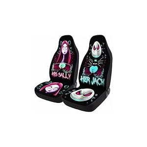 GENANY Housses de siège Avant avec Motif Horreur Cauchemar Skellington Couple, pour Voiture, Camion, berline et SUV. Parfaites comme Cadeaux de Noël pour Voiture, Ces Housses de siège Automobiles
