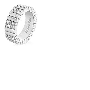 Calvin Klein Bague pour Femme Collection MINIMALISTIC METALS en Acier Inoxydable avec des Cristaux - 35000440C