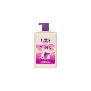 Aussie Bouncy Curls Shampooing 1000ml, Nettoie Doucement et Hydrate les Cheveux Bouclés et Ondulés, Infusé d'Huiles de Jojoba, Coco et Macadamia, Sans Silicone, Végane et Non-Testé sur les Animaux