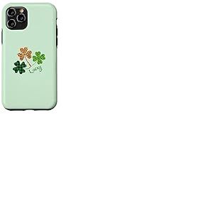 Motif tr&egrave;fle Irlandais l&eacute;opard Buffalo Plaid St Patrick Porte-Bonheur Coque pour iPhone 11 Pro