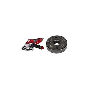 Einhell Meuleuse d'angle TE-AG 125/750 Kit (750 W, Longueur du câble : 3 m, Tête métallique, Livré en coffret avec poignée supplémentaire, clé à bride, disque à tronçonner au diamant) + Écrou