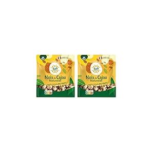 SUN - Noix de Cajou Crues 200 g - Non Salées Non Grillées - Pour Snacking, Apéro, Cuisine - Noisettes Entières Non Salées Non Grillées - Apéritif, Encas Sain (Lot de 2)
