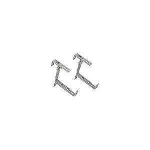 POETIC/EMSA Lot de 2 support pour fixation Jardinière, Bacs à Fleurs sur Balustrade, Pour largeur de balustrade de 4 à 15 cm - Couleur Terracotta - Capacité de charge 50kg