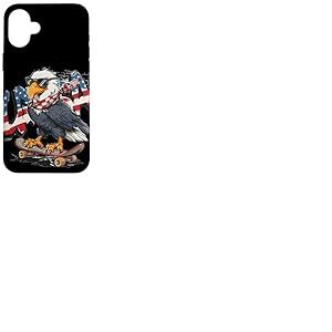 Déguisement d'aigle de Skateboard Fresh USA Coque pour iPhone 16 Plus