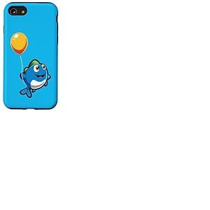 Un Poisson Mignon Vole avec Un Ballon. Poisson Volant Coque pour iPhone SE (2020) / 7/8