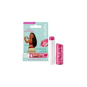 LABELLO Baume à lèvres Édition Limitée Disney Princesse Vaiana Watermelon Sorbet 1x 4,8g — Stick à lèvres hydratant pour enfants — Baume parfumé à la pastèque