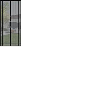 Sekey 110x210cm Rideau Magnétique Anti-Insectes Idéal pour Porte de Balcon, Porte de Cave, Porte de Terrasse (Découpable en Hauteur et Largeur) Grâce au Montage Facile, Noir