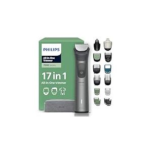 Philips Multigroom série 7000 Tondeuse tout-en-un 17 accessoires – tondeuse pour barbe, cheveux et corps, lames en métal auto-affûtées, 26 hauteurs de coupe (0,5-20 mm), modèle MG7961/15