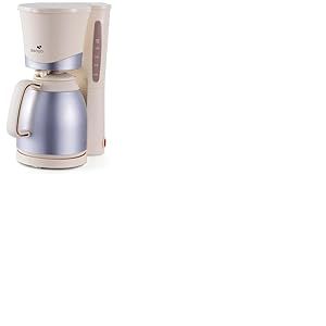 SENYA Cafeti&egrave;re Isotherme &Eacute;lectrique Cr&egrave;me 1L &ndash; Cafeti&egrave;re Filtre avec Verseuse Isotherme, Compacte et &Eacute;l&eacute;gante, Arr&ecirc;t Automatique, Facile &agrave; Utiliser et &agrave; Nettoyer