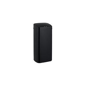 Relaxdays Poubelle Automatique, 40 litres, à capteur, Couvercle électrique, Support pour Sac, Cuisine, en INOX, Noire