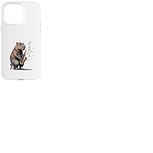 Saxophone Capybara Sax Player Coque pour iPhone 15 Pro Max