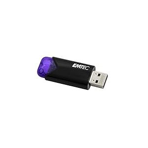 Emtec Clé USB 3.0 (3.2) Click Easy B113, Mémoire Flash Drive de 128 Go, Stockage Externe, Lecture 20 Mb/s, Écriture 10 Mb/s, Click Easy - 21 x 57 x 12 mm, Violette