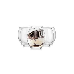 Glasmark KROSNO 1992 Lot De 6 Coupes &Agrave; Glace En Verre Transparent Coupes &Agrave; Dessert Pour Cr&egrave;me Glac&eacute;e Fruits 350 ml