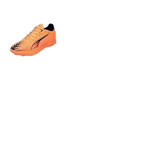PUMA Mixte Ultra 6 Play TT Chaussure de Football, Heat Fire Noir/Rouge Brillant, 36 EU