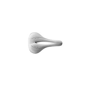 Selle Italia Lady Gel TM Flow - Selle Route Femme, Cadre Manganèse Ø7, Gran Turismo Fibra-Tek, Gel Confort, Absorbeur Chocs - Taille L2, Blanc