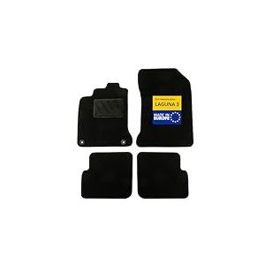 DBS &ndash; Tapis de Voiture - sur Mesure pour Renault Laguna 3 (10/2007-12/2015) &ndash; Antid&eacute;rapants avec Clips de Fixation &ndash; 4 Tapis Auto Avant/arri&egrave;re &ndash; Moquette Noire