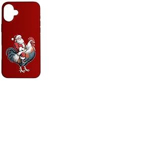 Chapeau de P&egrave;re No&euml;l r&eacute;tro Coq Vintage Poulet Coque pour iPhone 16 Plus