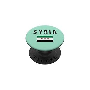 Syrie Drapeau Nouveau Drapeau Syrien Libre Syrie PopSockets PopGrip Adh&eacute;sif