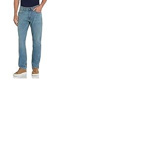 Amazon Essentials Jean Stretch Coupe Athlétique Homme, Bleu Clair Vintage, 33W / 30L