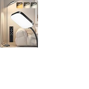 YICAIZI Lampadaire sur pied salon LED dimmable 18W, 1850 lm &ndash; Lampadaire LED avec t&eacute;l&eacute;commande, 3000&ndash;6500K, liseuse sur pied avec fonction m&eacute;moire, lampadaire moderne pour salon