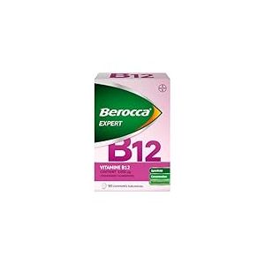 Berocca Expert Vitamine B12 M&eacute;thylcobalamine 1000 &micro;g &ndash; &Eacute;nergie, R&eacute;duction de la Fatigue, Syst&egrave;me Nerveux et Immunitaire &ndash; Adapt&eacute; aux v&eacute;gans et v&eacute;g&eacute;tariens - 90 Comprim&eacute;s