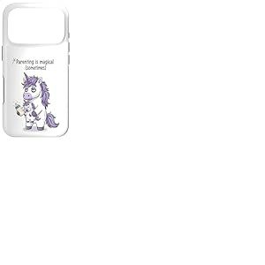 &Ecirc;tre Parent est Parfois Magique &ndash; Licorne fatigu&eacute;e Coque pour iPhone 17 Pro