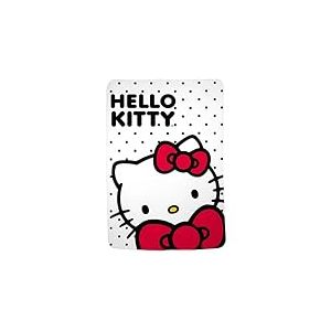 Franco Sanrio Hello Kitty - Parure de lit &agrave; Pois Super Douce en Peluche - 157,5 x 228,6 cm - Produit sous Licence Officielle