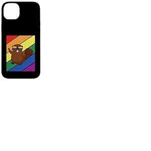 LGBTQ Drapeau Gay Pride Mois Rainbow Beaver avec Lunettes LGBT Coque pour iPhone 14 Plus
