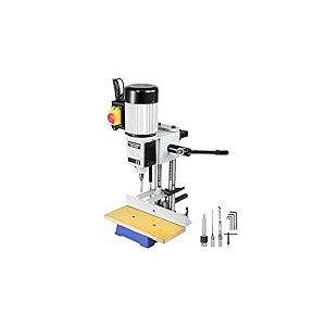VEVOR Mortaiseuse à Bédane Carré, 550 W, Machine à Percer Bois d'Établi Électrique avec Ensemble Forets, Capacité du Burin 6-12 mm, Capacité du Mandrin 13 mm, 2800 tr/min, pour Travail Perçage du Bois
