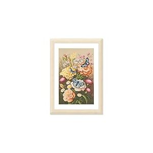 LANARTE Point De Croix Compt&eacute; Tableau Kit Complet DIY Broderie Motif JARDIN DE PAPILLONS MYSTIQUE Patron Adulte Art Creatif Decoration Salon Activit&eacute; Manuelle Cadeau 26 x 39 cm Counted Cross Stitch