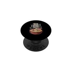 Fried Rice Spice Nice Hot Rice PopSockets PopGrip Adhésif