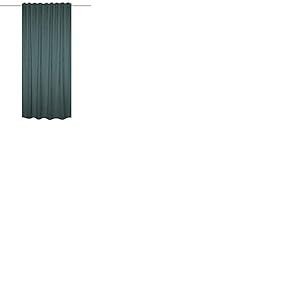 HOMEbasics 085425-2801 Wolly Rideau Thermique avec Bande combinée Bleu pétrole 160 x 135 cm