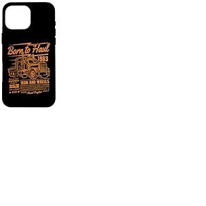 Born to Haul Semi-Truck Semi-remorque Driver Design Coque pour iPhone 16 Pro Max