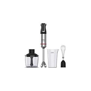 Solac – Mixeur plongeant Pro Chef 1501| 1500 W| 4 lames inox| Tige inox| Turbo, hache-glace| Ergonomique| Anti-éclaboussures| Démontable| Accessoires inclus