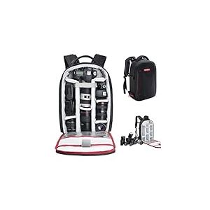 Beschoi Sac &agrave; dos &eacute;tanche pour appareil photo reflex num&eacute;rique Sony Canon Nikon Olympus SLR/DSLR Appareil photo et objectifs et accessoires Noir (grand format)