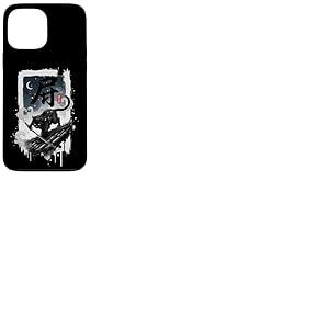 Katana Katana de Samoura&iuml; Ninja pour toiture Motif Chaton Noir Coque pour iPhone 13 Pro Max