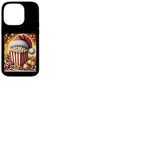 R&eacute;tro Vintage Snack Christmas Popcorn Movie Night Coque pour iPhone 14 Pro