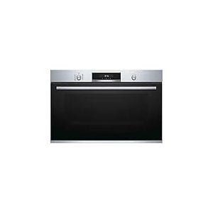 Bosch VBD5780S0 Série 6 Four encastrable 60 x 90 cm extra large à pyrolyse auto-nettoyage avec écran tactile LCD, bouton escamotable, 1 tiroir télescopique indépendant du niveau