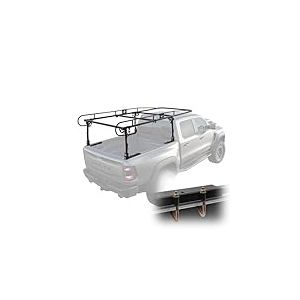 VEVOR Porte-&Eacute;chelles pour Pickup Charge 454 kg, Support pour Camions avec Largeur R&eacute;glable 110-160 cm, Installation Facile, Galerie pour Charges Longues ou Lourdes, Kayak, Planche de Surf, Bois