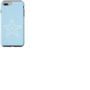 Étoile de mer Minimaliste océan Plage Mignon étoile de mer – Bleu Layette Coque pour iPhone 7 Plus/8 Plus