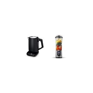 Bouilloire Ninja Perfect Temperature, 1,7 L, contrôle de la température, affichage LED, KT200EU + Ninja Blast Blender portable, 530 ml, mini blender sans fil puissant, rechargeable, BC151EUBK