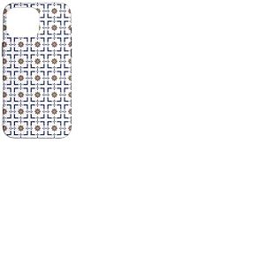 Carrelage &eacute;gyptien (2) octogonal Ambre et Bleu Personnel Coque pour iPhone 16 Pro Max